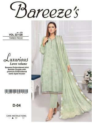 Bareeze 06586 - 3 PC Chikankari Lawn dress