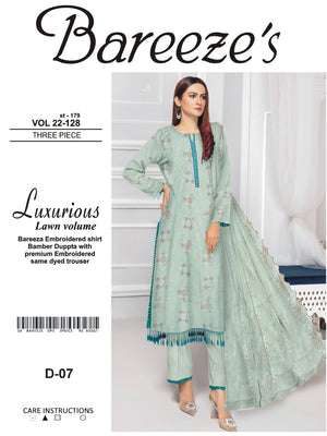 Bareeze 06583 - 3 PC Chikankari Lawn dress