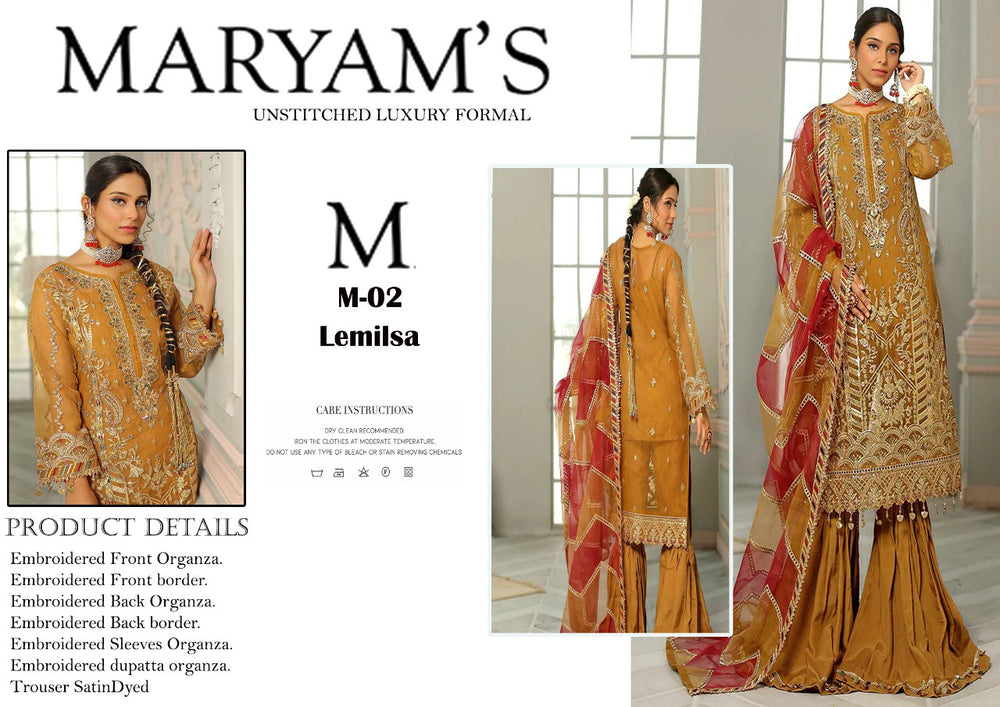 
            
                Load image into Gallery viewer, Maryam&amp;#39;s Lemilsa Organza 3 pc - 08180 - Mustered
            
        