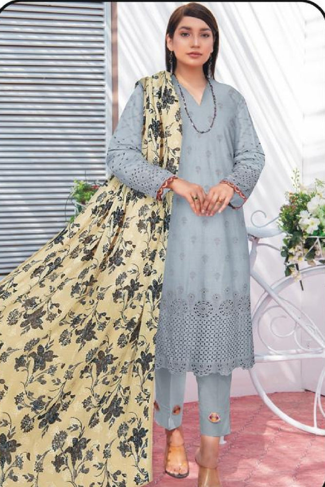 Fatima Noor 06804 - 3 PC ChikanKari Lawn Dress
