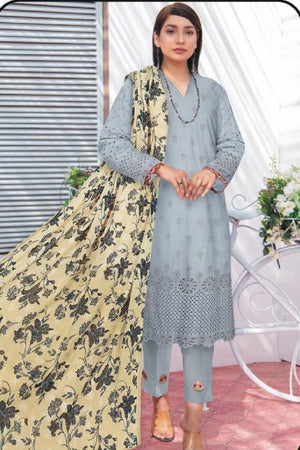 Fatima Noor 06804 - 3 PC ChikanKari Lawn Dress