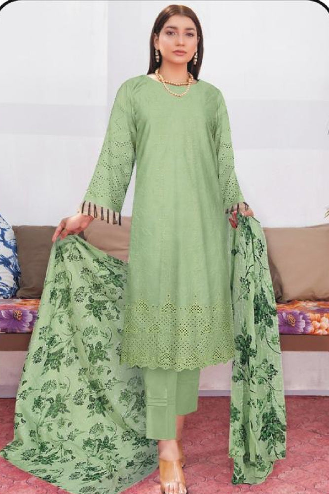 Fatima Noor 06811 - 3 PC ChikanKari Lawn Dress