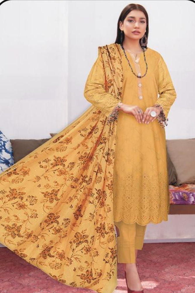 Fatima Noor 06807 - 3 PC ChikanKari Lawn Dress