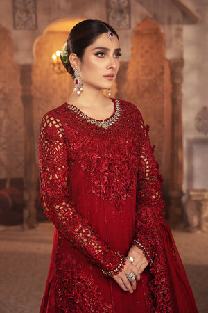 
            
                Load image into Gallery viewer, MariaB Mbroidered RUBY RED Net 3 pc - 03017
            
        