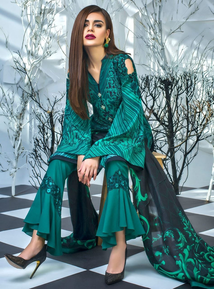 Zainab Chottani ECLANTE-B 01469 - 3 PC Charmeuse Silk Dress