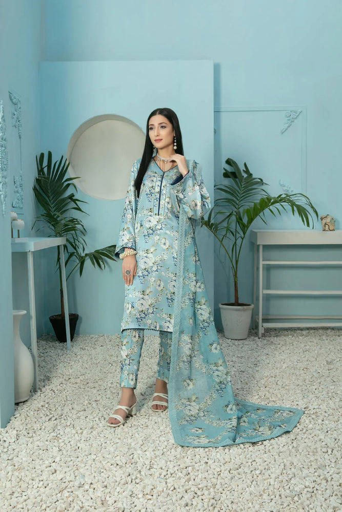 
            
                Load image into Gallery viewer, Designer Digital Printed Swiss Lawn 3 pc - 08252
            
        