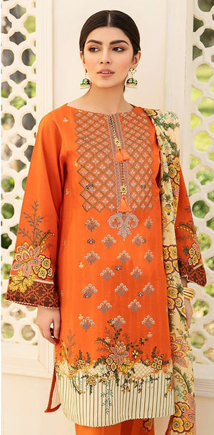 
            
                Load image into Gallery viewer, Orient 01829 - Khaddar Dress with Wool Shawl Dupatta
            
        