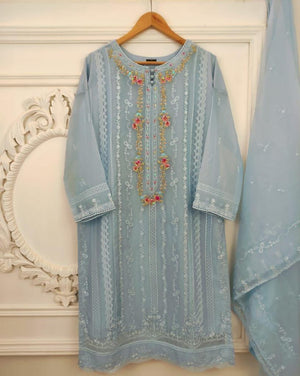 Agha Noor Chiffon Dress 2 pc - 08068 - Stitched