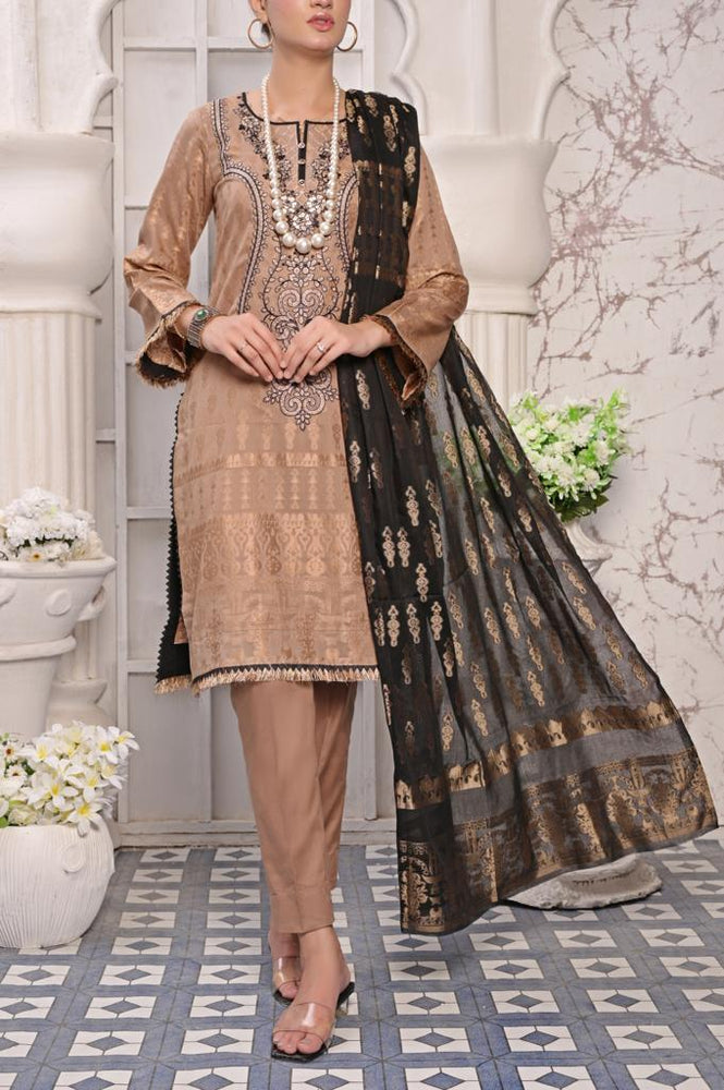 Fatima Noor 06638 - 3 PC Luxury Jacquard Lawn Dress