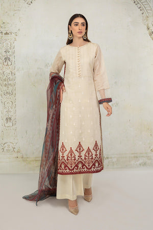 
            
                Load image into Gallery viewer, Designer - 01663 - 3 PC Pure Cotton Lawn Dress
            
        