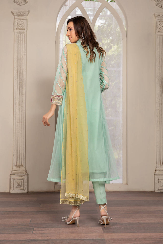 Maria B Suit Ferozi 01595- 3 Pure Lawn Dress