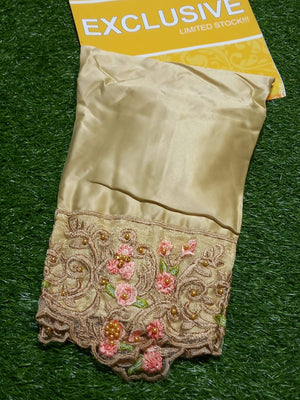 Fatima Noor 06802 - Silk Trouser - Ready to Wear - Beige