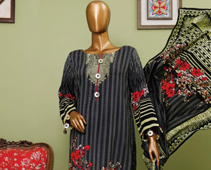 Original Amna Tawakkal 02001 - 3 PC Linen Dress