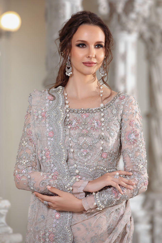 MariaB Couture PALE PINK Net Saree - 07698