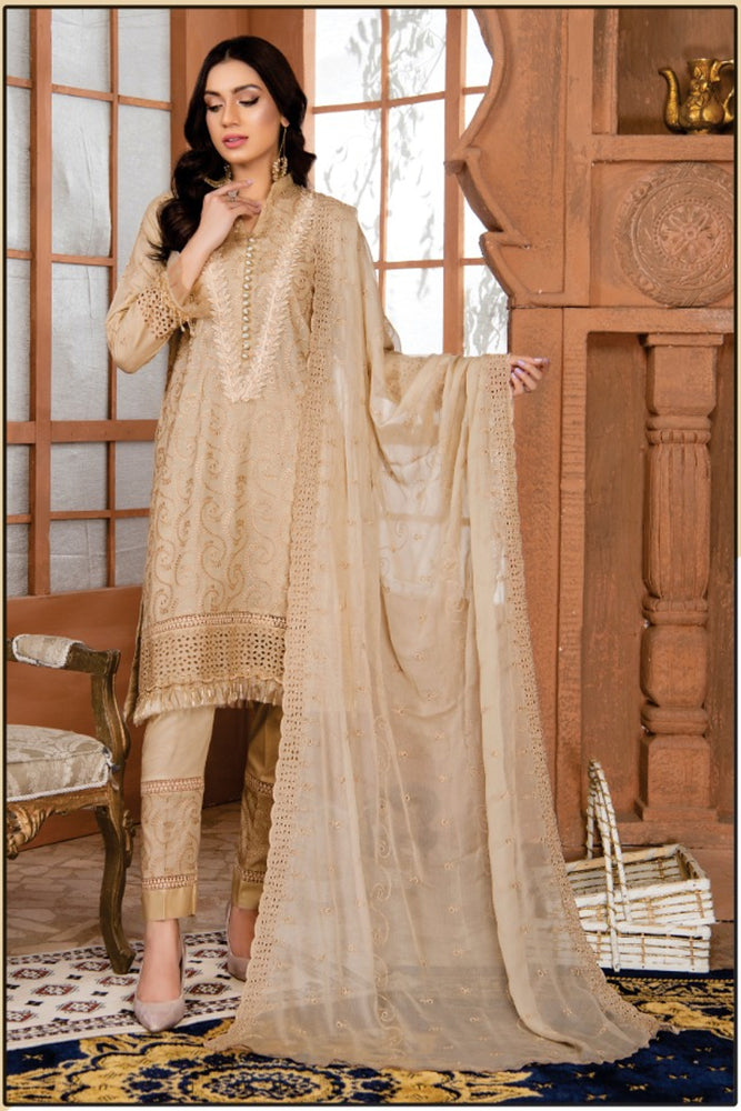 Fatima Noor 06900 - 3 PC ChikanKari Lawn Dress - 𝟐𝟎𝟐𝟐